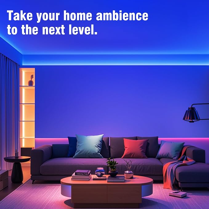 VOLIVO 200FT LED Strip Lights for Bedroom RGB Color Changing | Bluetooth App Control, IR Remote Control, Music Sync, Room Home Decor Lighting