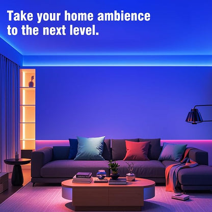 VOLIVO 200FT LED Strip Lights for Bedroom RGB Color Changing | Bluetooth App Control, IR Remote Control, Music Sync, Room Home Decor Lighting