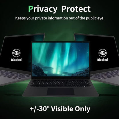 Laptop Privacy Screen 14 Inch, Laptop Screen Privacy Shield 16:10 Aspect Ratio Anti-Glare Blue Light Computer Monitor Protector,Removable 14in Filter for Lenovo HP Dell Acer Asus Thinkpad Envy Xps
