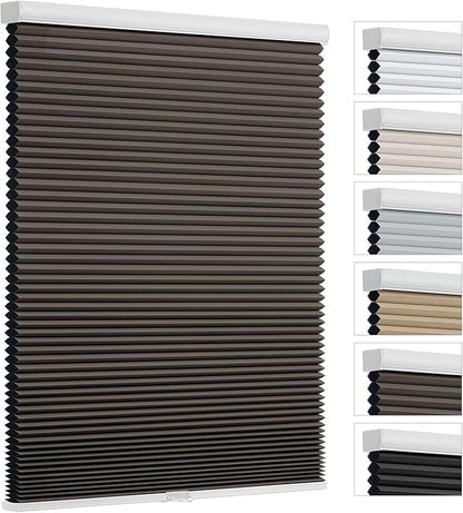 Changshade Custom Blinds Cellular Shades Blackout Cordless for Indoor Windows, Honeycomb Blind Room Darkening Black Out Shade for Bedroom, Bathroom, Nursey, Heat Light Blocking Easy Install, Taupe