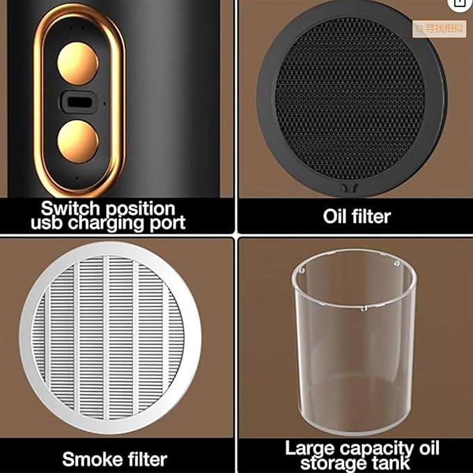 Portable Smoke Fan for Smoking Indoors, Rechargeable Smoke Eliminator for Home Smoking, Air Purifier with Removable Filter, Household Desktop Range Hood for Cooking (Purple, Plug-in)