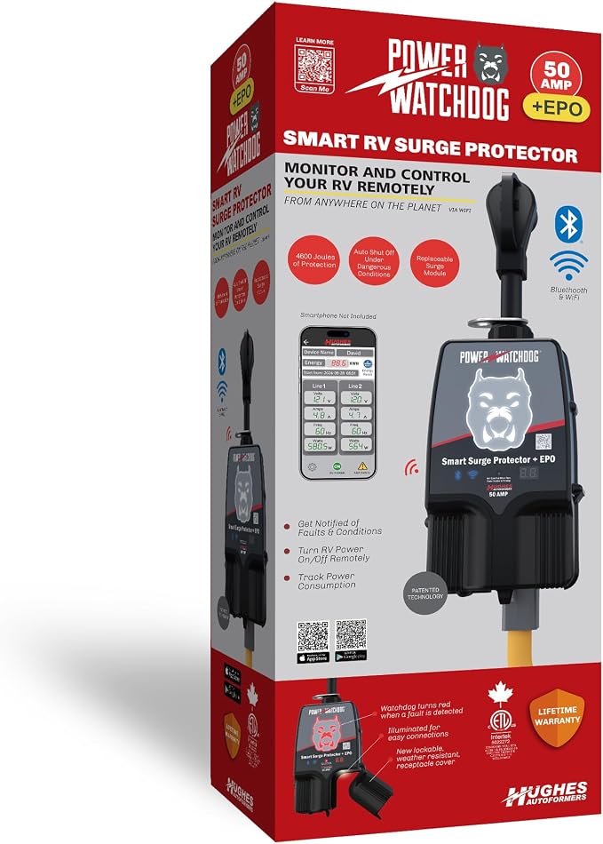 Power Watchdog PWD50EPOW Smart RV Surge Protector, 50A, WiFi, IP65