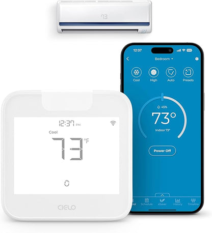 Breez Max Smart WiFi Thermostat for Mini-Split, Window, Portable AC (White)