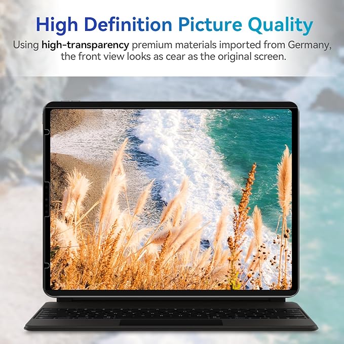 Magnetic Privacy Screen Protector Compatible with iPad Air 11 Inch (2024-2026, M2/M3/M4), Removable Anti Blue Light Glare Spy Filter, High Sensitive Bubble-Free Black Security Private Shield