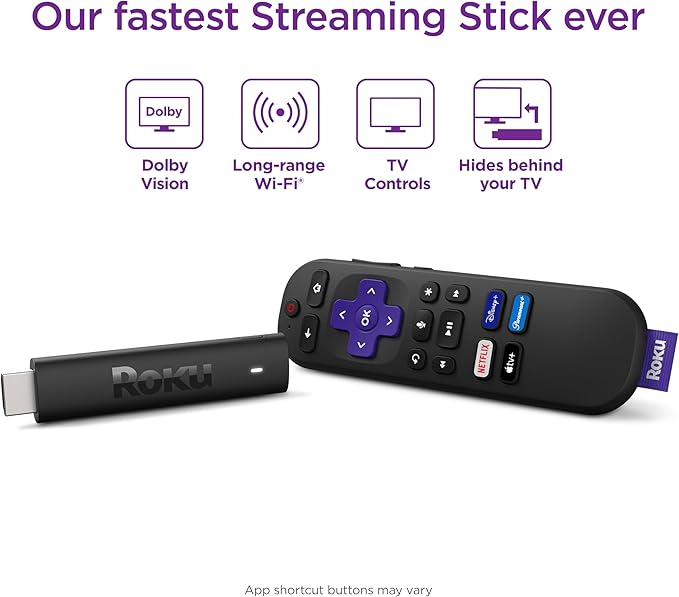 Roku Streaming Stick 4K + Roku Indoor Camera - Home Security - 1-Pack