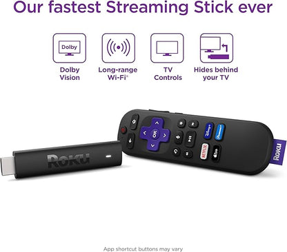 Roku Streaming Stick 4K + Roku Indoor Camera - Home Security - 1-Pack