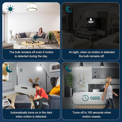 NS 2 Pieces 70W G25 LED Bulbs 10500LM [1-Set] – Motion Sensor + Dusk-to-Dawn, E26/E39 Base, 35K Hours, 90 CRI, ETL/FCC Certified | Non-Dimmable | Beam Angle: 360° | Dimensions: 2.51” (W) x 6” (H)