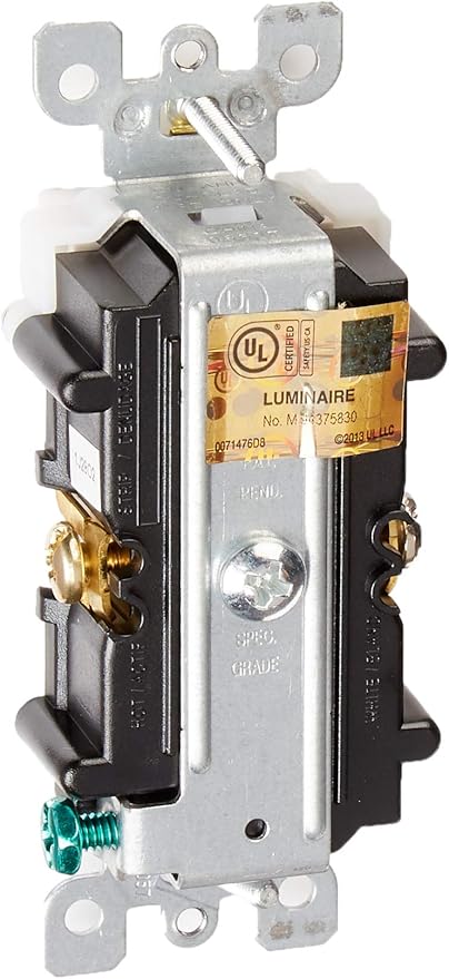 Leviton 120V AC Decora LED Full Guide Light, 6527-W, White