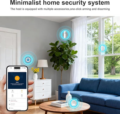 Alarm System for Home Security,WiFi+4G Smart Alarm Systems Kit with Instant App Alerts,NO Monthly Fees,Compatible with Alexa and Google,Smart Life or Tuya for Apartment,Kids Safety