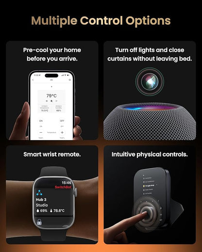 SwitchBot Universal Remote Control with Hub 3, Multi-use Smart Remote with Customize App, Control 25 IR/Bluetooth Devices and 10 Scenes, Compatible with TV/AC/SwitchBot BLE Devices