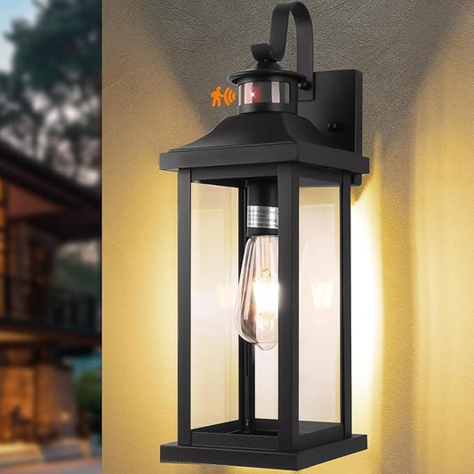 1-Pack 18 Inch Motion Light for House Dusk to Dawn Matte Black