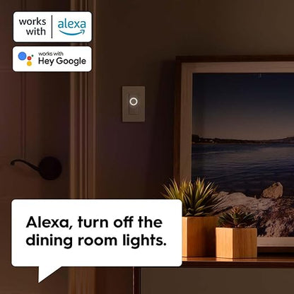 GE Lighting Cync Dimmer & Motion Smart Switch, WiFi Smart Dimmer Light Switch with Motion & Ambient Light Sensor, Works with Alexa & Google Home, Neutral Wire Required, No Hub Needed, White