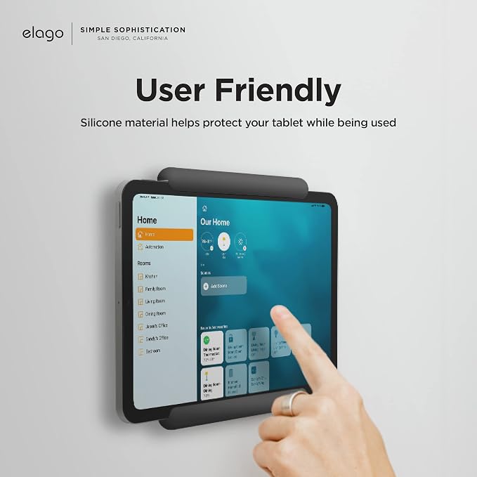 elago Home Hub Mount for iPad mini/Air/Pro | [DGY] [iPad Wall Mount] [Homekit Mount] [Easy Installation] [Scratch-Free] [Cable Management Included] (Dark Gray)