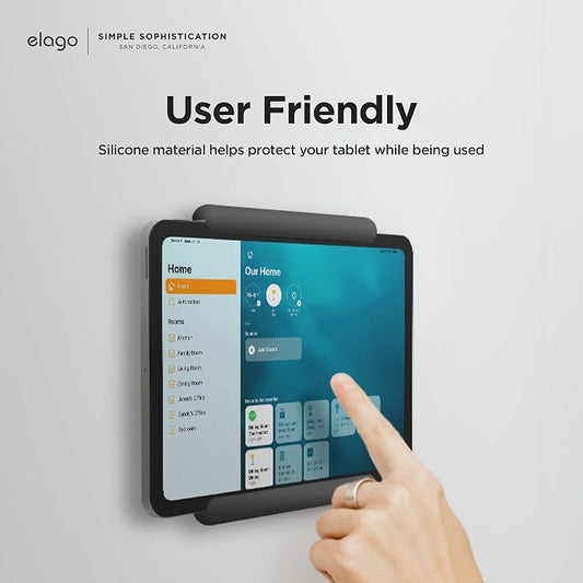 elago Home Hub Mount for iPad mini/Air/Pro | [DGY] [iPad Wall Mount] [Homekit Mount] [Easy Installation] [Scratch-Free] [Cable Management Included] (Dark Gray)