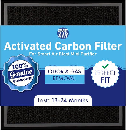 Smart Air (aka Smart Health) Blast Mini Genuine Replacement Carbon Filter – VOC & Odor Filtration, Works with True H13 HEPA for Smoke, Chemicals & Household Gases
