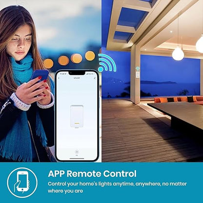 Milfra 3Gang Smart Light Switch Single-Pole 2.4GHz WiFi,2024 New Model 10A,Works with Siri, Alexa and Google Home,Voice and Remote Control,Neutral Wire Required,No Hub Required