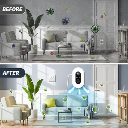 Ozone Odor Eliminator for Strong Odor 99% Cat Litter Deodorizer Dog Poof Odor Removal Air Ionizers Home Plug-in Air Purifier for Bedroom, Toilet, Kitchen, Pets, Shoe, Smoke, Formaldehyde Air Freshener