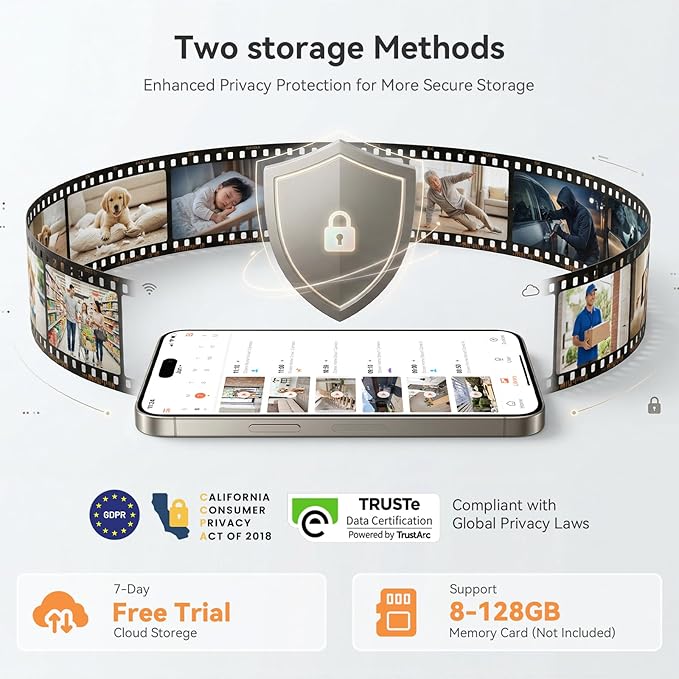 Dzees Security Cameras Wireless Outdoor, 2K Pan/Tilt 360° View Solar/Battery Powered WiFi Cameras for Home Security with AI Motion Detection,Color Night Vision, 2-Way Audio, SD/Cloud Storage - 2 Pack