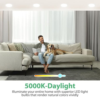 DEGNJU 24 Pack Indoor Flood Light Bulbs, BR30 LED Bulb 7W Equivalent 65W, Dimmable Recessed Light Bulbs, 650LM 5000K Daylight 15000 Lifetime LED Can Light Bulb, Interior Home E26 Base