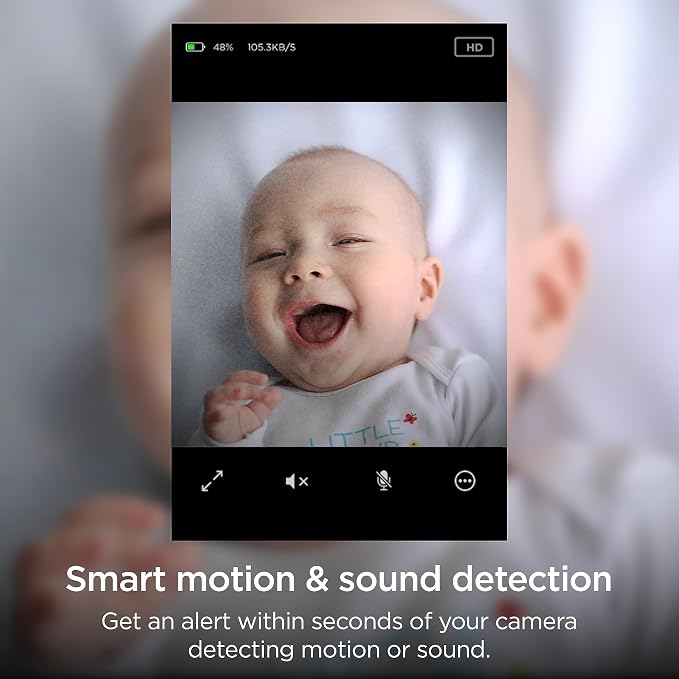 Roku CS1000R Smart Home Indoor Camera SE - Wired Security Camera with Motion & Sound Detection