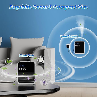 Waterless Essential Oil Diffuser,Hotel Home Aromatherapy Scent Diffuser with Smart APP & Touch Screen,250ml Capacity,1500 sq.ft Coverage|Large Room Oil Diffusers for Hotel Collection