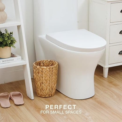 84ECO 2-Pack Wicker Trash Cans - Rattan Trash Can - Wicker Waste Basket for Bathroom, Bedroom - Woven Waste Basket (Natural, 2 Gallon)