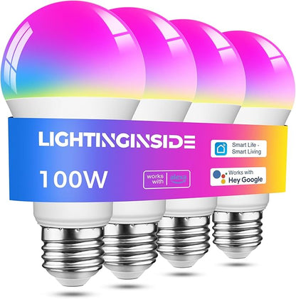 4Pack Smart E12 Bulbs + 4Pack Smart A19 Lights Bundle