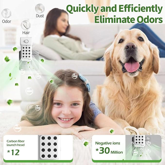 iDiskk 3Pack Plug-in Air Ionizers, Negative Ion Technology Air Purifier, Mini Portable Freshener for Bedroom, Bathroom, Office – Improve Indoor Air Quality, Odor Removal, Quiet Operation