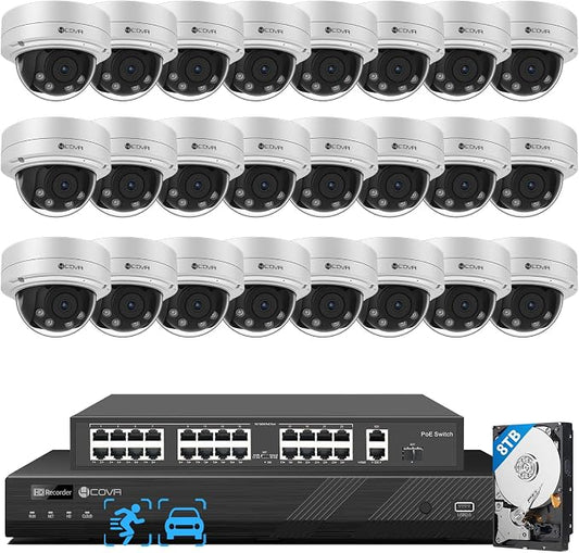 4COVR PoE AutoFocus 32 Channel Security Camera System 8TB HDD, LY57BA8M3224