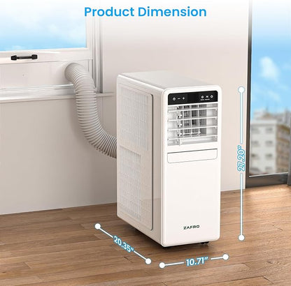 ZAFRO Portable Air Conditioners, 10000 BTU (6000 BTU SACC), Smart AC Unit with Drainage-free Cooling, Fan & Dehumidifier, Portable AC with APP/Remote, 47dB Quiet, 24H Timer for Living Room, Bedroom