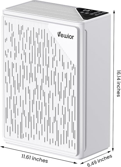 Air Purifiers for Home Large Room up to 2535ft², VEWIOR H13 True HEPA Air Cleaner for Bedroom with PM2.5 Display Auto Air Quality Sensor, Fragrance Diffuser for Wildfire Smoke Pet Hair Dust