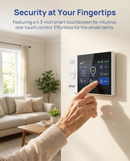 Home Security Systems Alarm System for Home Security GSM/4G+WiFi (8 - Piece)