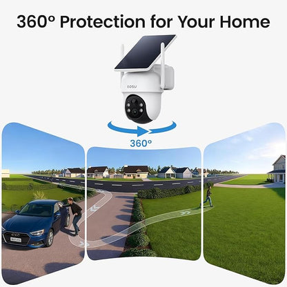 aosu Security Cameras Wireless Outdoor, 6-Cam Kit, No Subscription Required, aosuBase Expandable to 1TB (32GB Built-in), 360° Pan & Tilt, Human Auto Tracking, 5MP Color Night Vision, Easy Setup