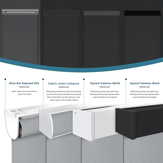 Motorized Shades,Smart Blinds with Remote,100% Blackout Roller Blinds,Work with Google Assistant,Homekit,Automatic Shades,Custom Widths from 16" to 110",Vinyl Medium Grey