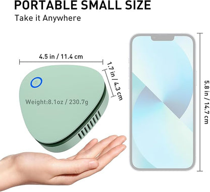 Mini Battery Powered 20mg/h Ozone Machine for Hunting Home Shoes cabinet Fridge Cat litter(green)