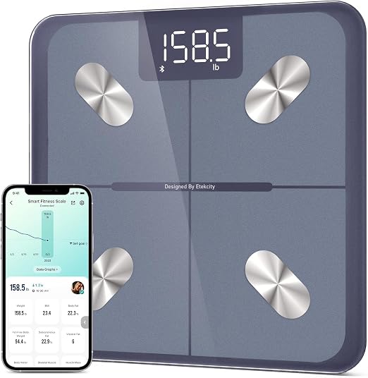 Etekcity Smart Scale for Body Weight & Fat Percentage,Digital Bathroom Accurate Weighing Machine for People's BMI Muscle,Bluetooth Electronic Body Composition Monitor Syncs with App,400lb (Pack of 6)