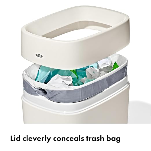 OXO Good Grips Bathroom Trash Can, White