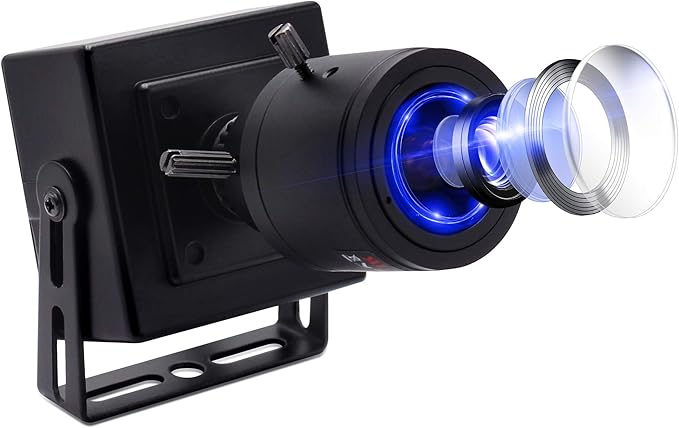 3MP USB Camera 2.8-12mm varifocal Lens Webcam Webcamera for Windows Android Linux Mac Video Comference Webcams Plug &Play OTG USB 2.0 Compact Security Camera