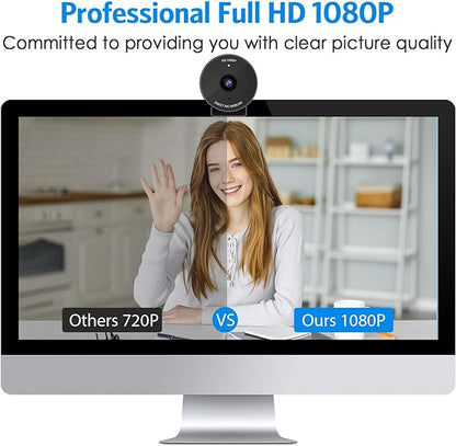 EMEET C950 1080P Webcam - USB Webcam with Microphone & Physical Privacy Cover, Auto Light Correction, Fixed Focus, USB Plug & Play, Ultra Web Cam w/ 70°View for Meeting/Online Classes/Zoom/YouTube