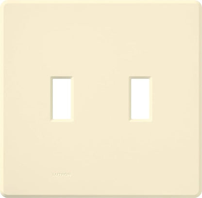 Lutron Fassada 2 Gang Wallplate for Toggle-Style Dimmer and Switches, FW-2-AL, Almond (1-Pack)