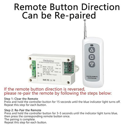 DC7-32V WiFi Smart Linear Actuator Motor Controller, Forward and Reverse Relay, Smart Life APP / RF433Mhz 328FT Remote Control, Compatible with Alexa, Google Home, Siri