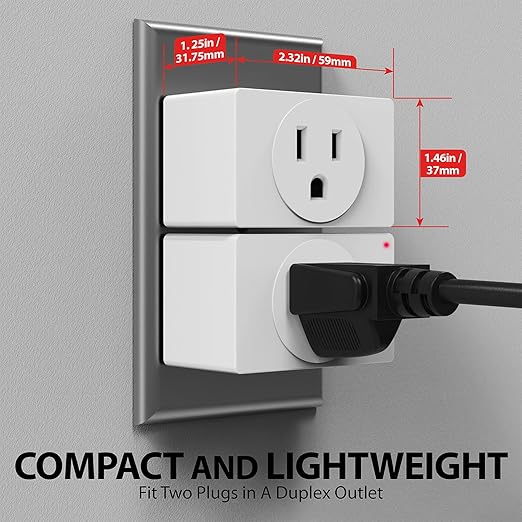 Fosmon Wireless Remote Control Outlet Plug Indoor, Battery Operated On/Off Light Switch for Electrical Outlet, Fan, 15A/1875W, No Wiring & Expandable- 10 Pack with 4 Remotes