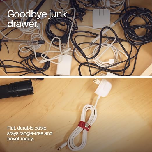 Twelve South PowerCord All in One 30W USB-C Fast Charger, Dune, 4ft | One Cable to Charge Your USB-C Devices, Simplifies Charging from Wall to Device, Fast Charger for iPhones, Tablets, Laptops