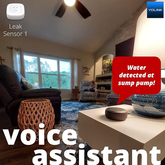 YoLink Smart Home Starter Kit 1/4 Mile World's Longest Range Smart Home Security System Include Smart Hub, Wireless Door Sensor, Water Leak Sensor, and Alexa Google Assistance IFTTT Enabled Smart Plug