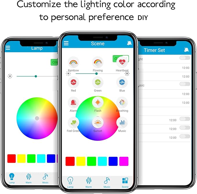 Smart Light Bulb with Bluetooth Speaker 7W 350lm 2700-6500k E27 Controlled RGB Multi Color Adjustable and Dimmable by Wireless APP Music Speaker and Bulb 2 in 1 Mood Lighting