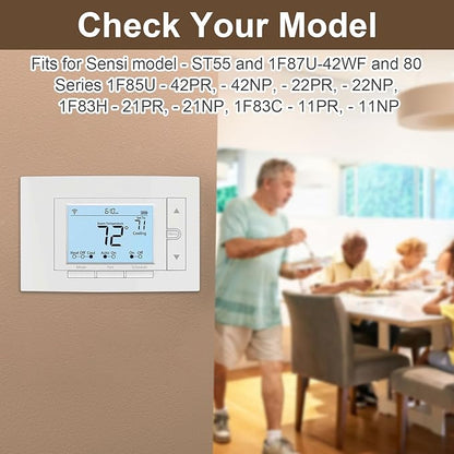 F61-2663 Wall Plate for Sensi Wi-Fi Programmable Thermostat, White Smart Thermostat Wall Plate Cover - 2 Pca