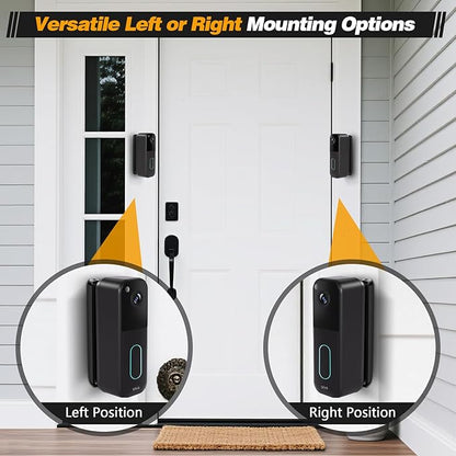 All-New Blink Doorbell Angle Mount, Adjustable 30–55 Degrees Corner Mount for Blink Doorbell Camera 2nd Gen(Newest Model), Angled Mounting Bracket Wedge Kit, Wide Viewing Angle Holder, (Black)