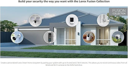 Lorex N843A82 4K 8-Channel 2TB Network Video Recorder (NVR) with Smart Motion Detection, Voice Control and Fusion Capabilities