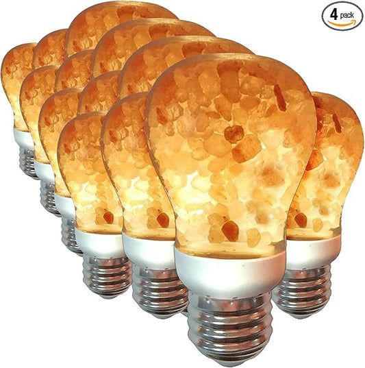 WBM Care Smart E26 Led Light Bulb 7 Watt Himalayan Salt Bulb 30000 hrs Life Dimmable Led Light Bulb Pack of Pink, Unflavored, 4 Count (Pack of 4)
