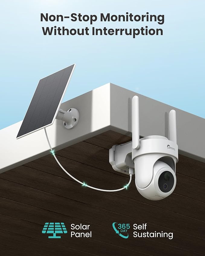 4K Security Cameras Wireless Outdoor No Subscription, 360° PTZ Home Security Cameras System, 64G Local Storage HomeBase, Human/Vehicle/Pet Recognition AI, Color Night Vision, 2 Cam-Kit